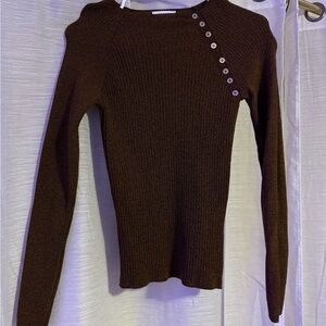 Topshop Chocolate Knit Sweater